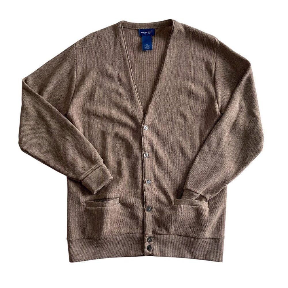 Towncraft Brown Men's Cardigan Sweater